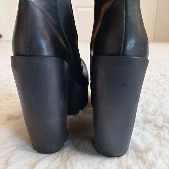 JustFab Black Ankle Boots - Picture 7 of 15